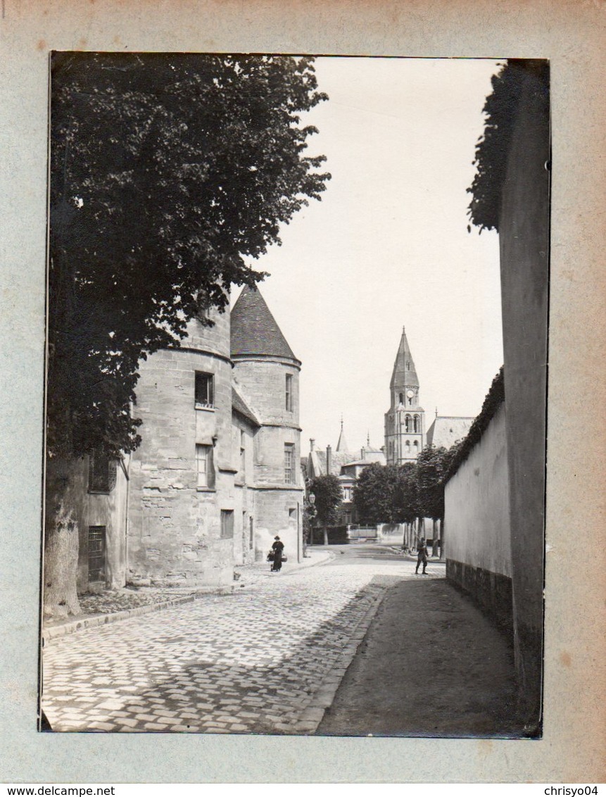 91Md 78 Poissy Grande Photo Cartonnée (17cm X 13cm) Une Rue En 1914 - Poissy