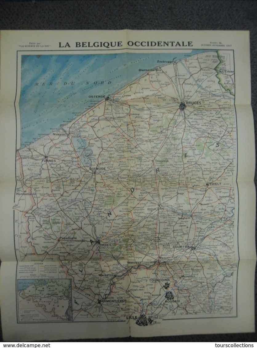 Carte De Novembre 1917 - BELGIQUE OCCIDENTALE Guerre 1914 1918 - Centre Vers Roulers Dixmude Thourout - Geographical Maps