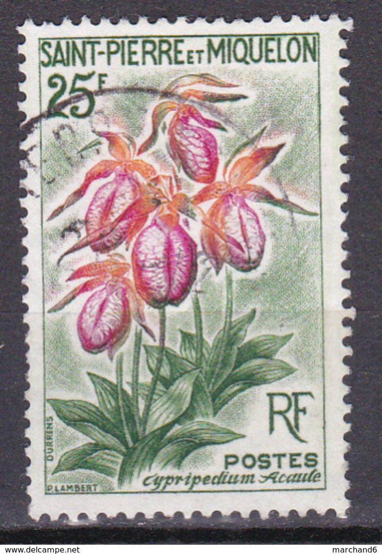 Saint Pierre Et Miquelon Fleurs Cypipredium Acaule N°362 Oblitéré - Used Stamps