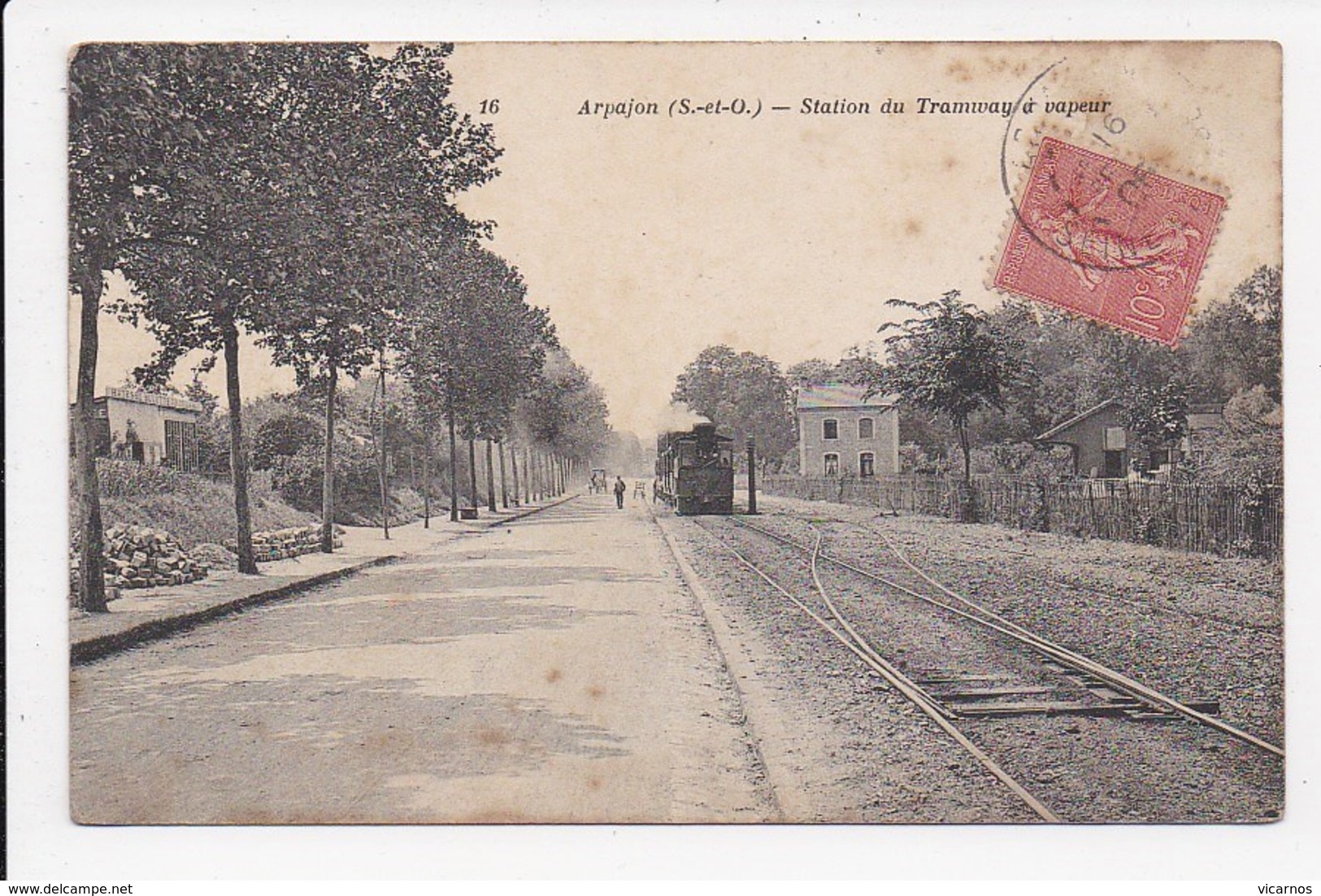 CPA 91 ARPAJON Station Du Tramway à Vapeur - Arpajon