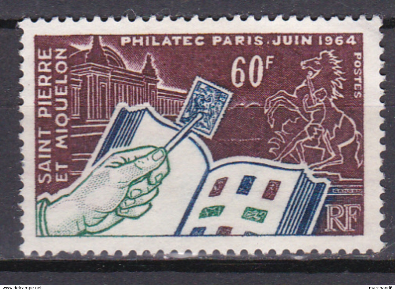 Saint Pierre Et Miquelon Exposition Philatélique Internationale Philatec à Paris N°371 Oblitéré Ou Neuf Sans Gomme - Used Stamps