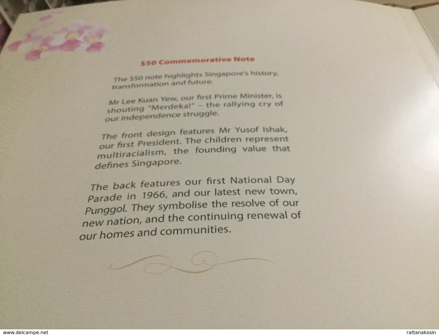 SINGAPORE P61b RARE LIMITED EDITION 50 DOLLARS 2015  # SG50 COMMEMORATIVE LARGE FOLDER UNC. - Singapour