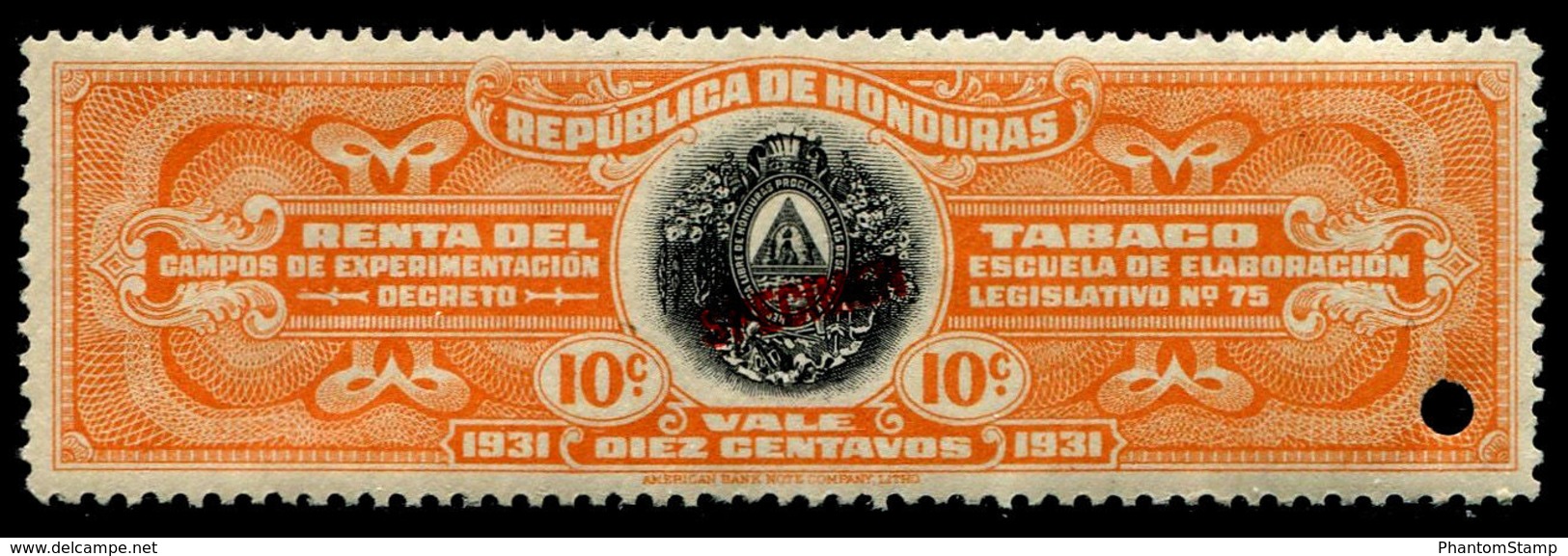 1931 Honduras "Tobacco" Color Proof - Honduras
