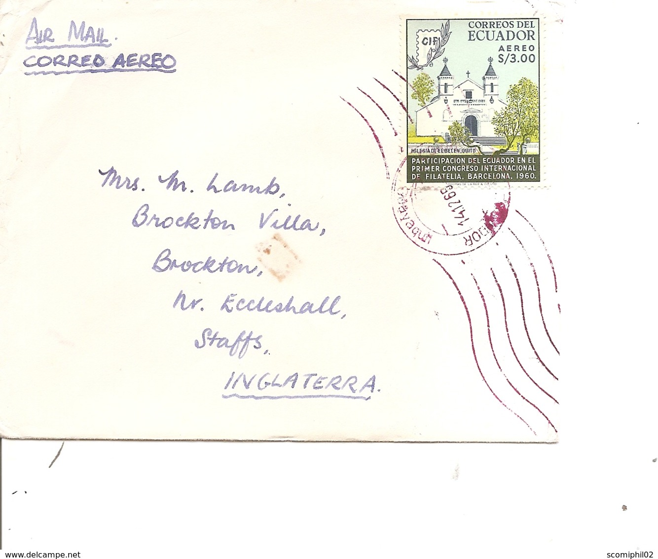 Equateur ( Lettre Par Avion De 1965 De Guayaquil Vers La Grande-Bretagne à Voir) - Ecuador