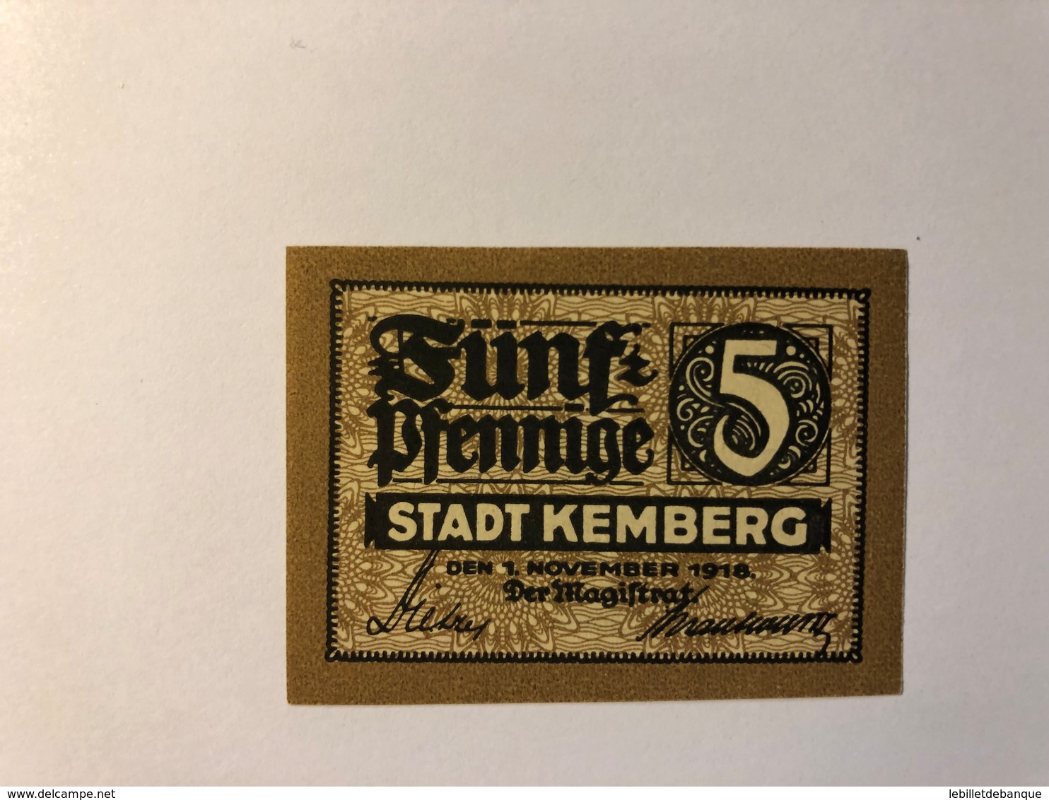 Allemagne Notgeld Kemberg 5 Pfennig - Collections
