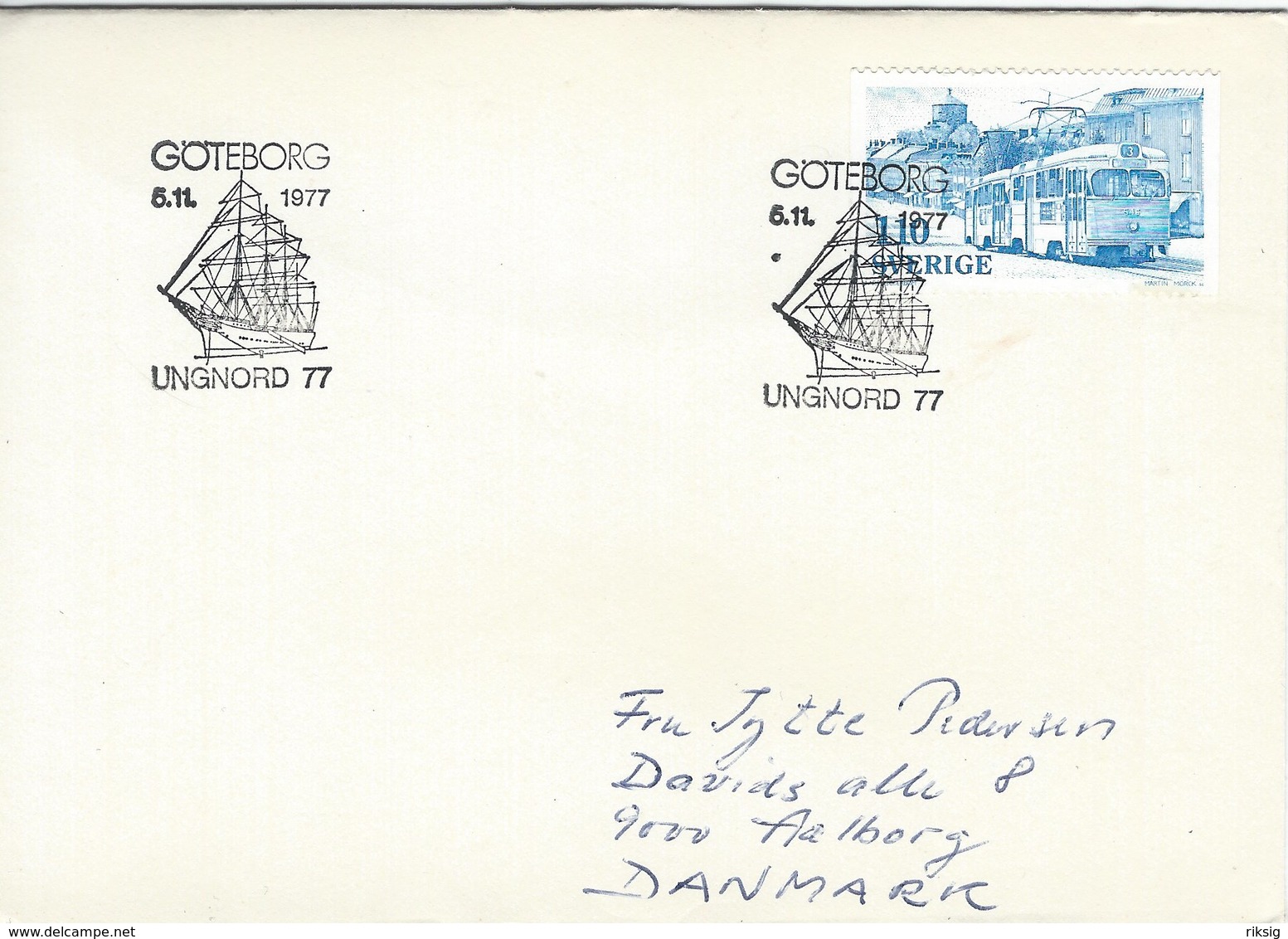 Sweden - Cover With Postmark:Tallship. Ungnord 77. H-1510 - Sonstige & Ohne Zuordnung