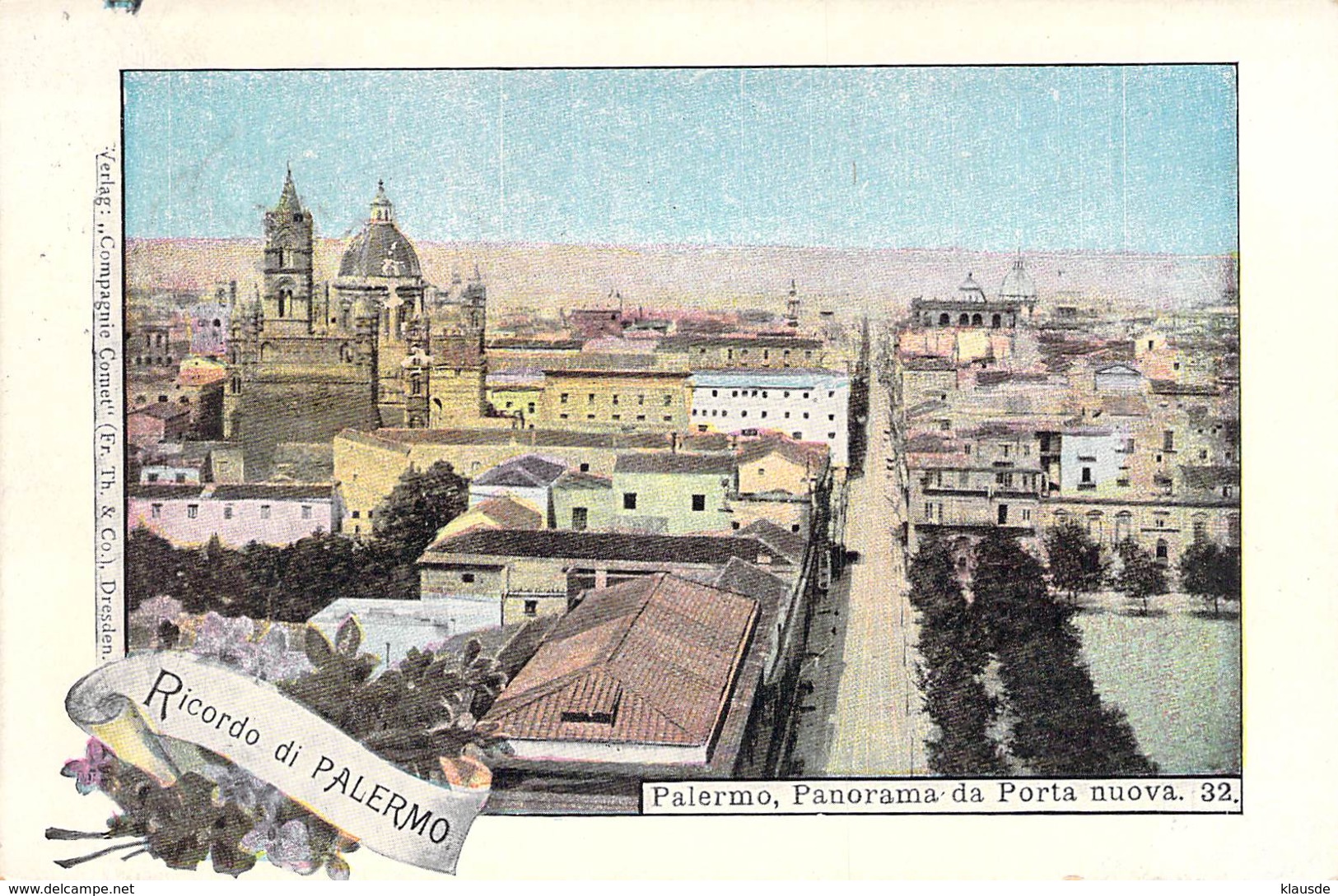 Ricordi Di Palermo - Panorama Da Porta Nuova 1899 AKS - Gruss Aus.../ Grüsse Aus...