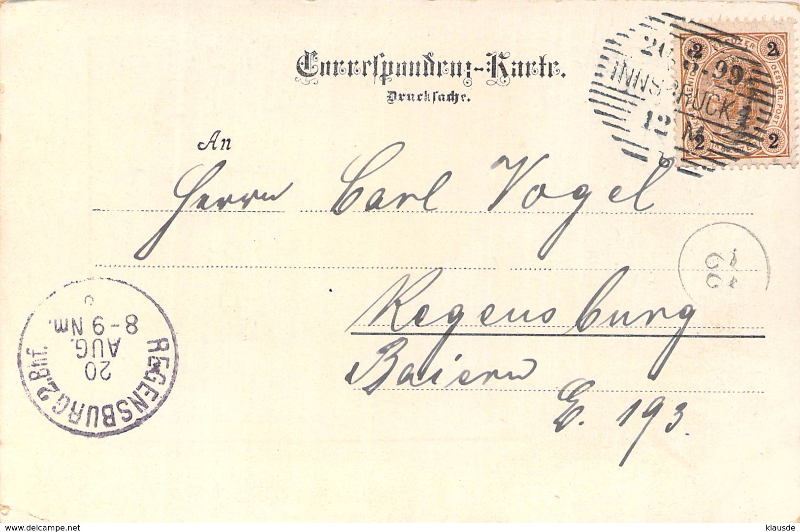 Gruß Aus Innsbruck -  Maria Theresienstr. 1898 AKS - Gruss Aus.../ Grüsse Aus...