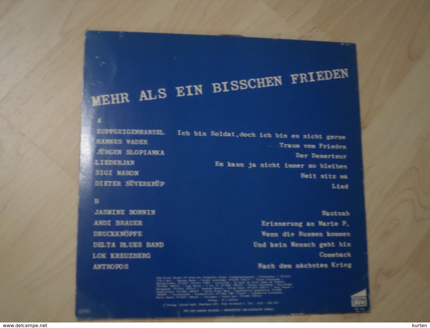 Ein Bisschen Mehr Frieden .... (u. A. Mit Zupfgeigenhansel, Hannes Wader, Dieter Süverkrüp, Lok Kreuzberg U. V. A.) - Sonstige - Deutsche Musik