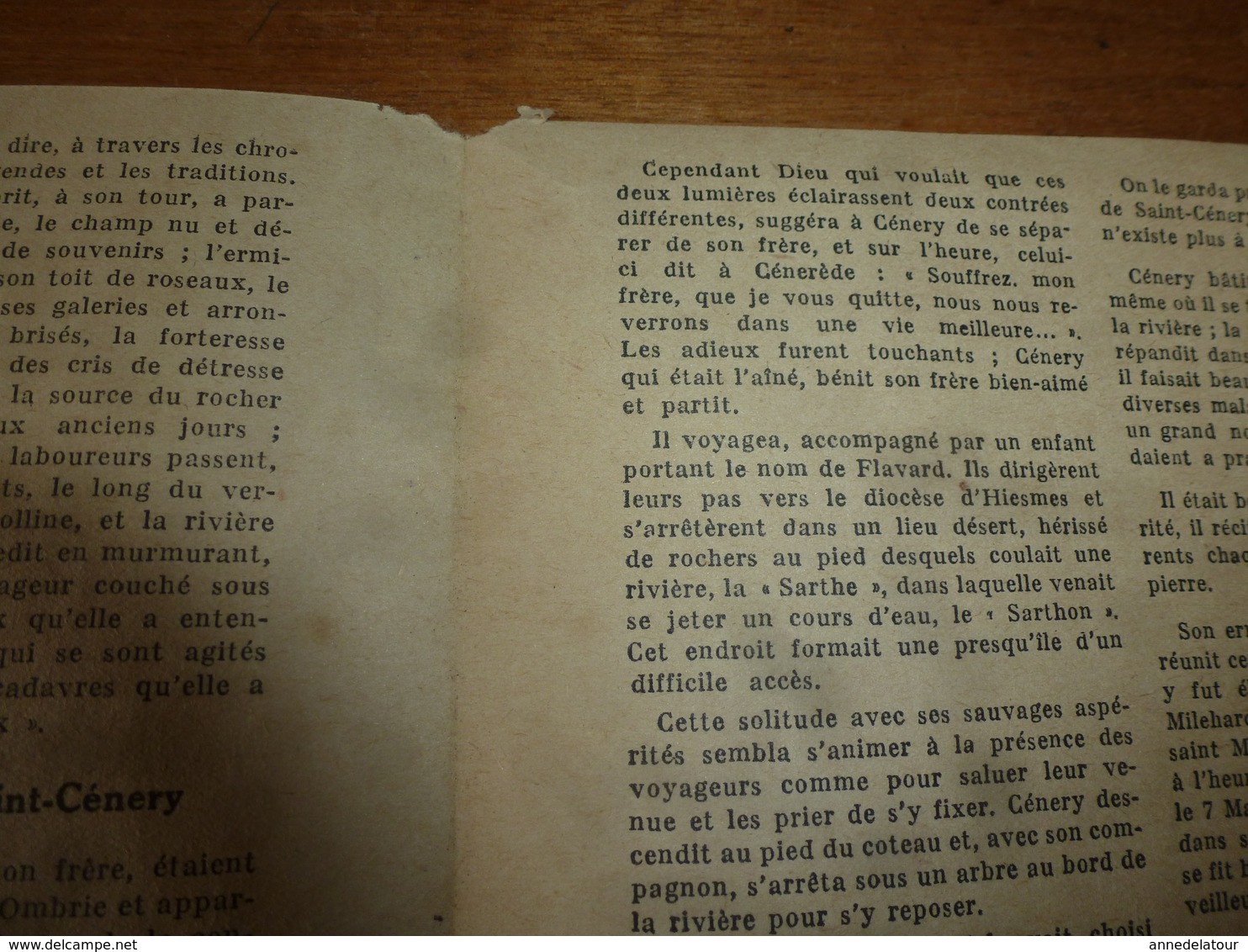 La légende de Saint-Cenery-le-Gerei (Orne)  : document ancien