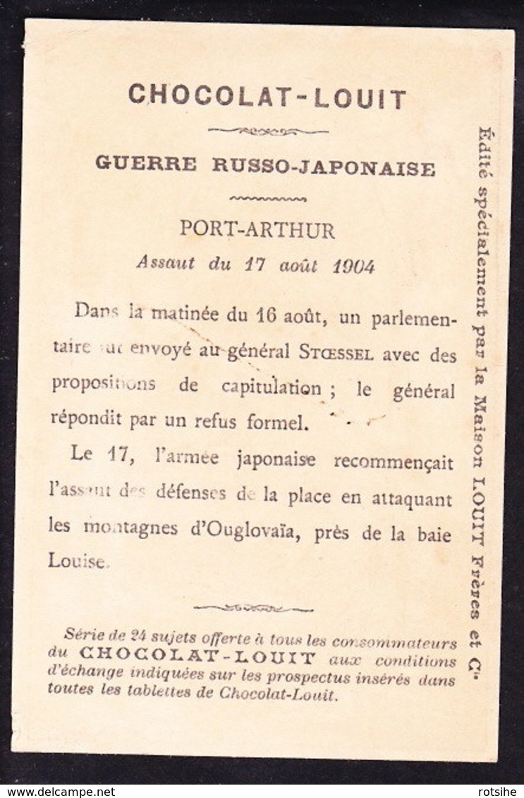 CHROMO Chocolat LOUIT Frères  Guerre Russo Japonaise  General Nogi Port Arthur Japan Russia - Louit