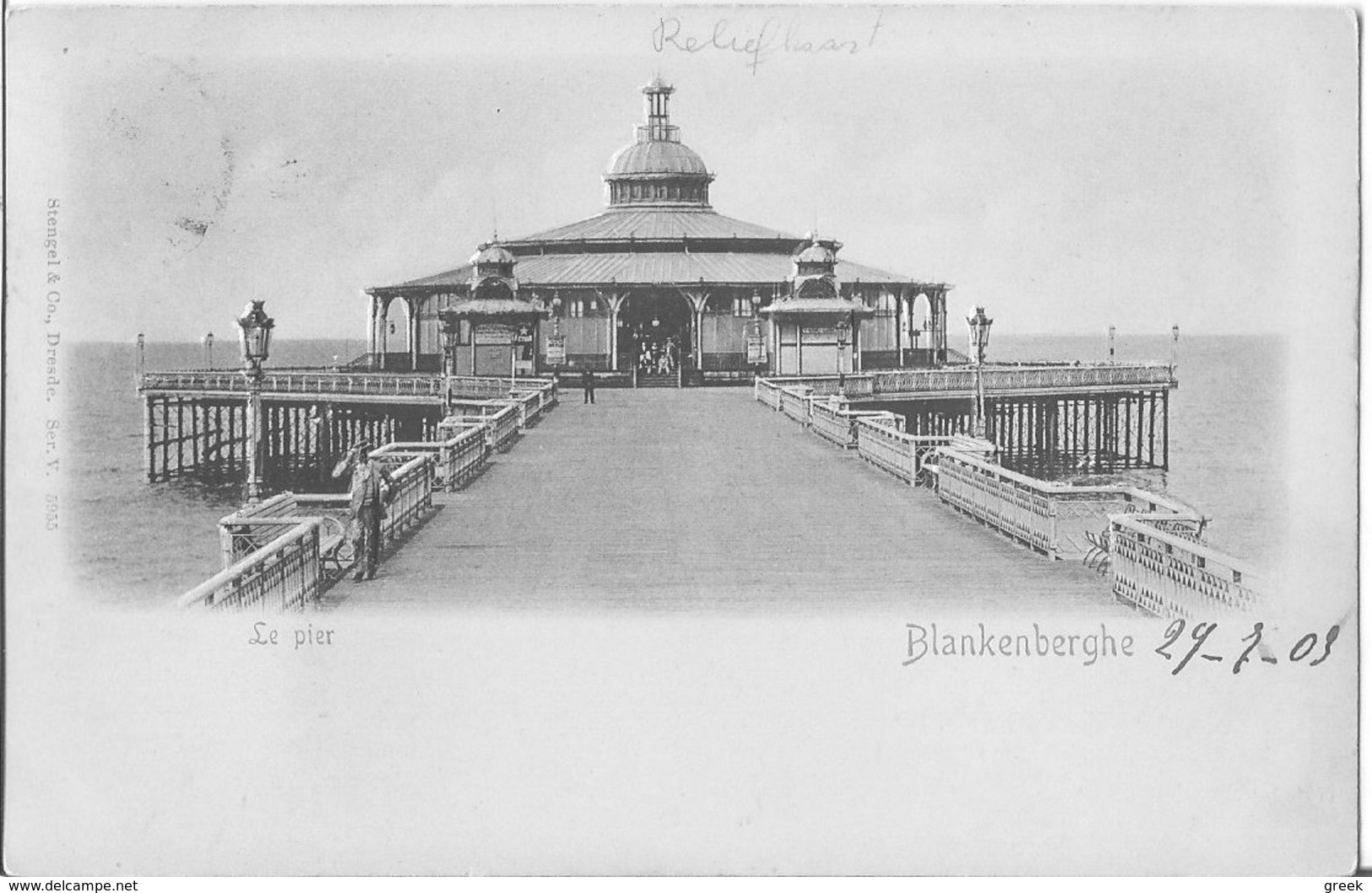 Blankenberge, De Pier -> Beschreven (kaart Met Relief) - Blankenberge