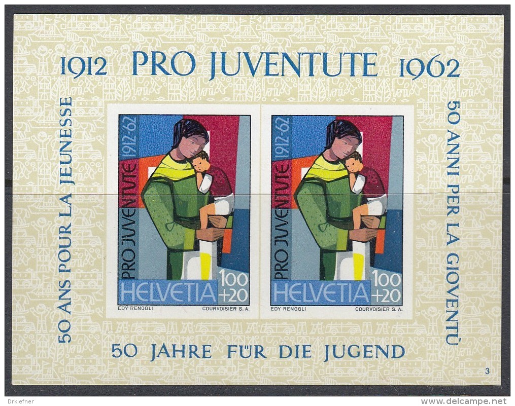 SCHWEIZ,  Block 18, Postfrisch **, Pro Juventute 1962 - Blocks & Kleinbögen