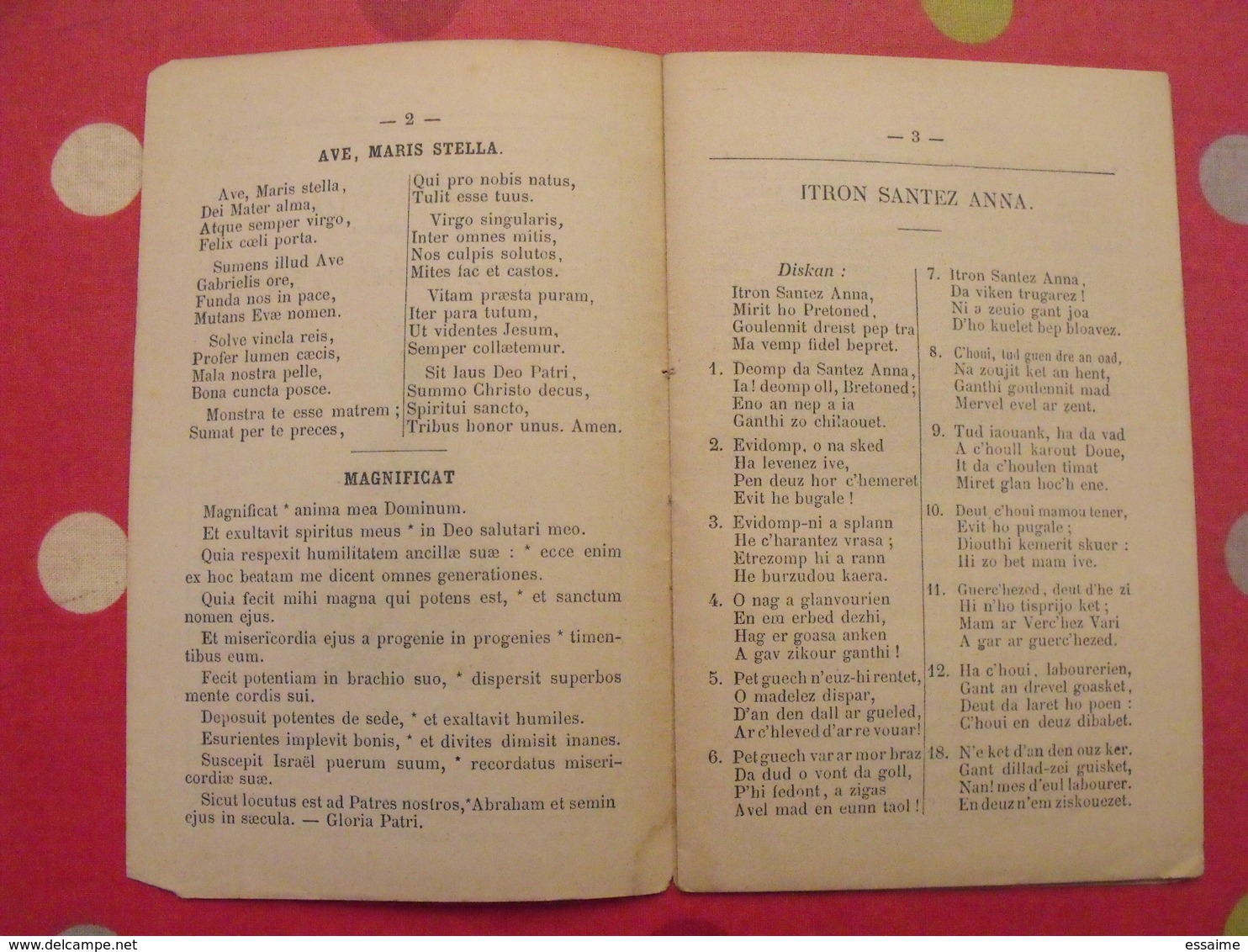 Guerzennou Santez Anna Vened. Chants En Breton. 1903. Bretagne. Jégouzo - Bretagne