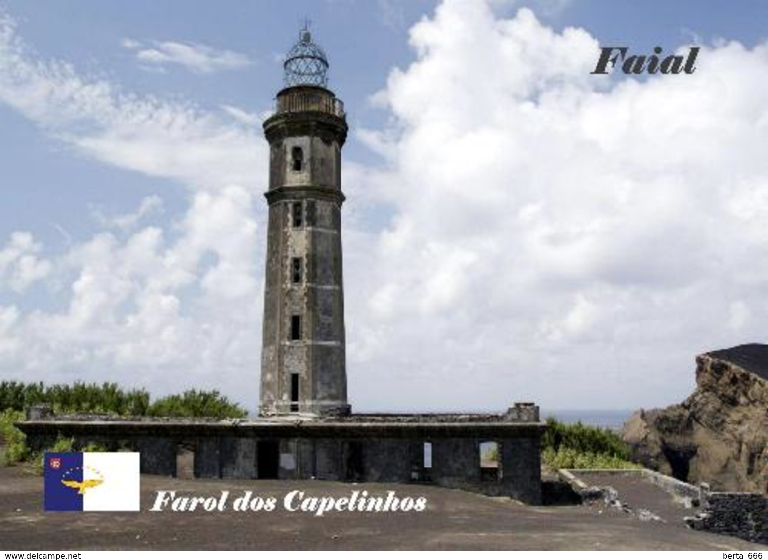 Azores Faial Island Capelinhos Lighthouse New Postcard - Fari