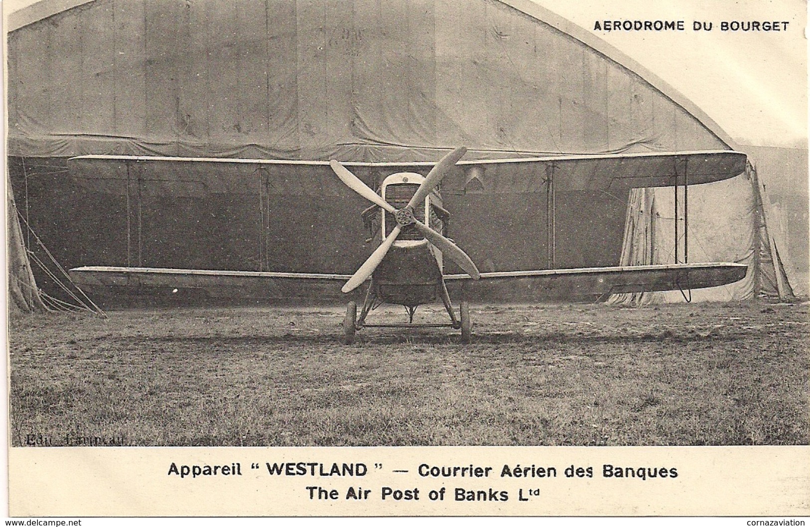 Aviation - Avion WESTLAND - Courrier Aérien Des Banques - 1919-1938: Entre Guerres