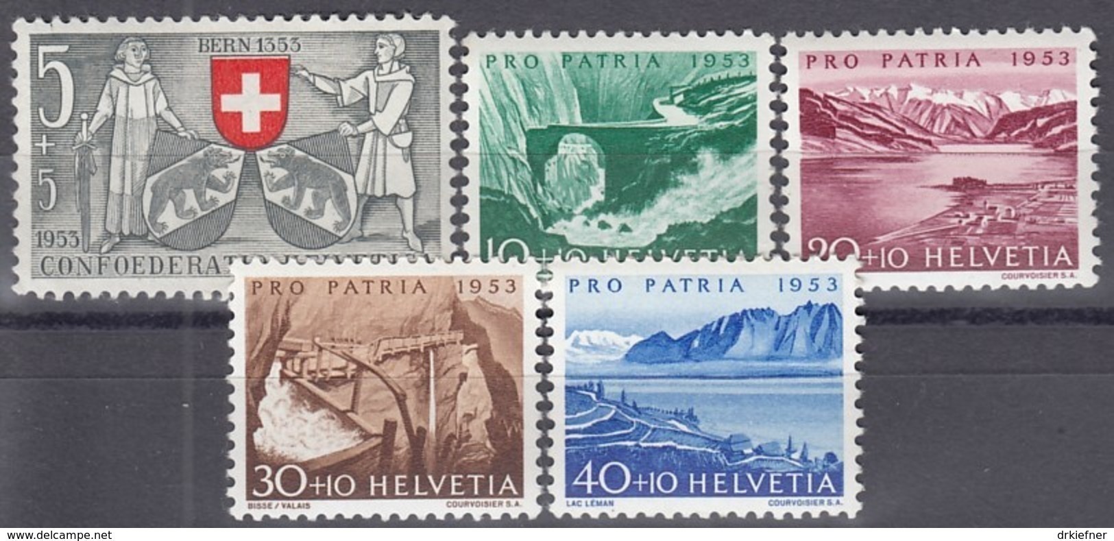 SCHWEIZ  580-584, Postfrisch **, Pro Patria: Seen Und Wasserläufe 1953 - Neufs