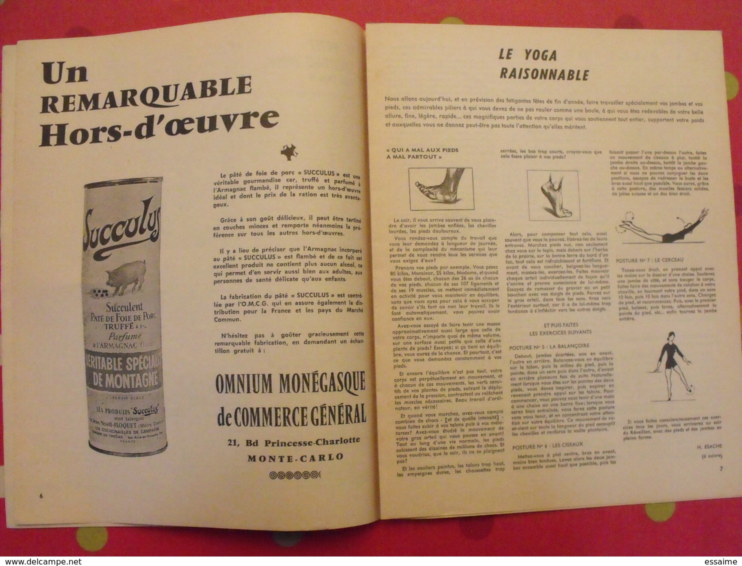 La Gazette De Monaco. 1971. Coco Chanel Yoga  Gastronomie Mata Hari - Côte D'Azur