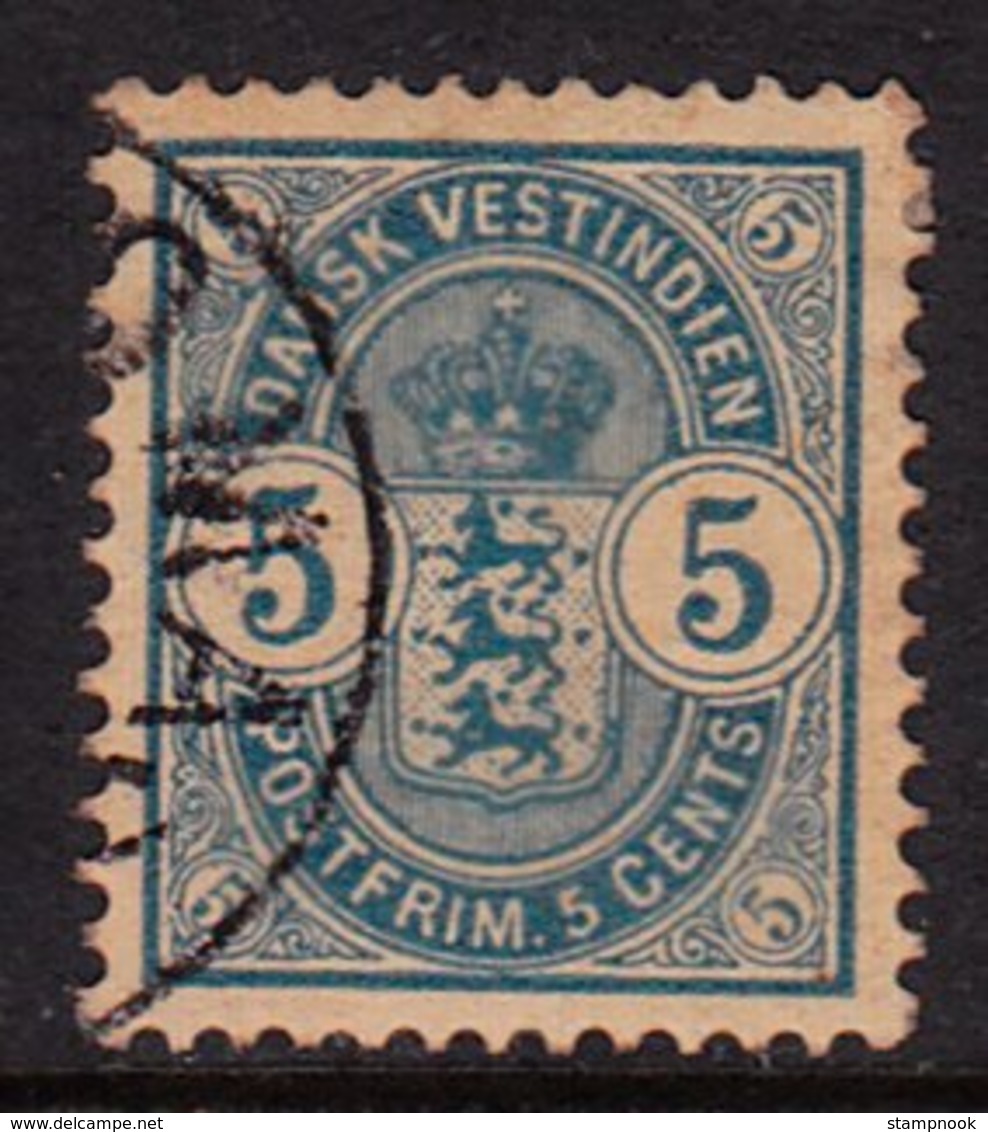 Danish West Indies Scott 22 Used VF CV 25.00 - Denmark (West Indies)