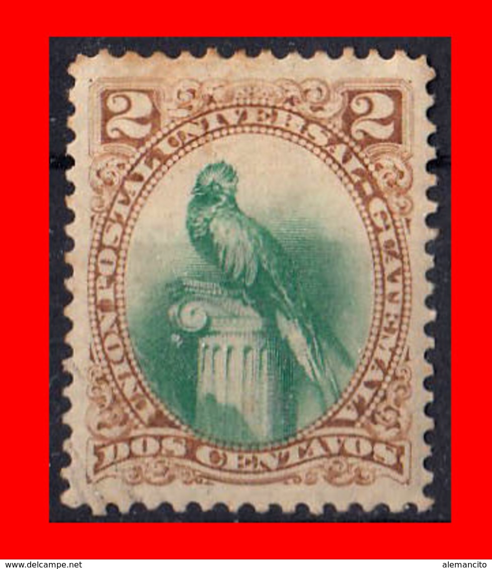 GUATEMALA (AMERICA DEL NORTE)  SELLO 1881 QUETZAL. INSCRIPCIÓN "UNION POSTAL UNIVERSAL - GUATEMALA" - Guatemala