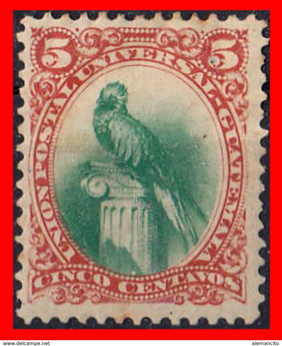 GUATEMALA (AMERICA DEL NORTE)  SELLO 1881 QUETZAL. INSCRIPCIÓN "UNION POSTAL UNIVERSAL - GUATEMALA" - Guatemala