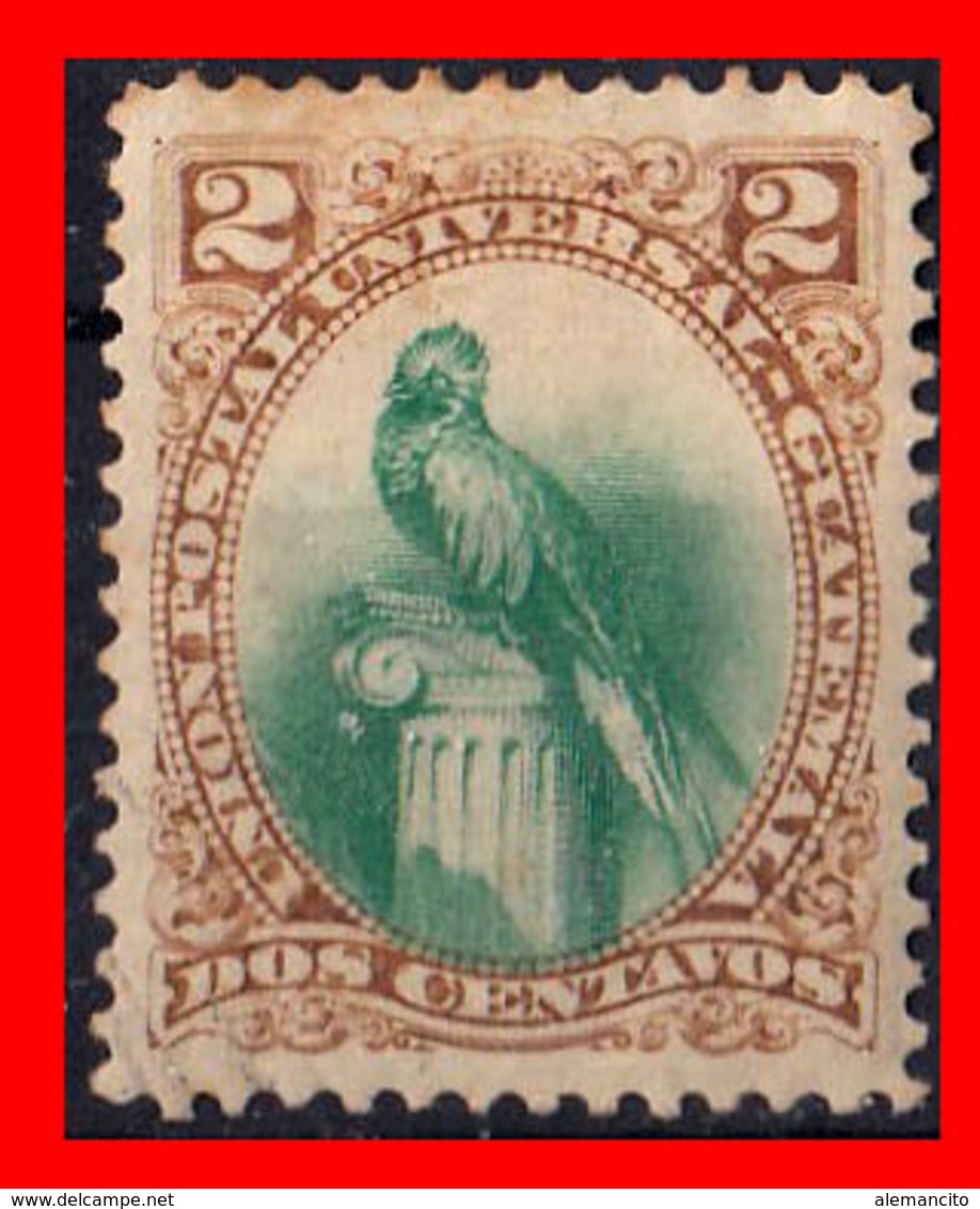 GUATEMALA (AMERICA DEL NORTE)  SELLO 1881 QUETZAL. INSCRIPCIÓN "UNION POSTAL UNIVERSAL - GUATEMALA" - Guatemala