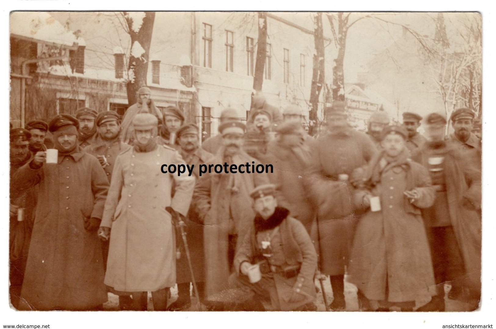 Militär Gruppenfoto, Beschrieben Willkoviszky, Vilkaviskis (?), Stempel Eydtkuhnen, Alte Foto Postkarte 1915 - Litauen