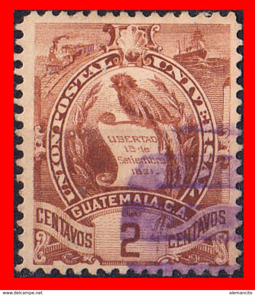 GUATEMALA (AMERICA DEL NORTE) SELLO AÑO 1886-87 EMBLEMA NACIONAL. LITOGRAFIADOS - Guatemala
