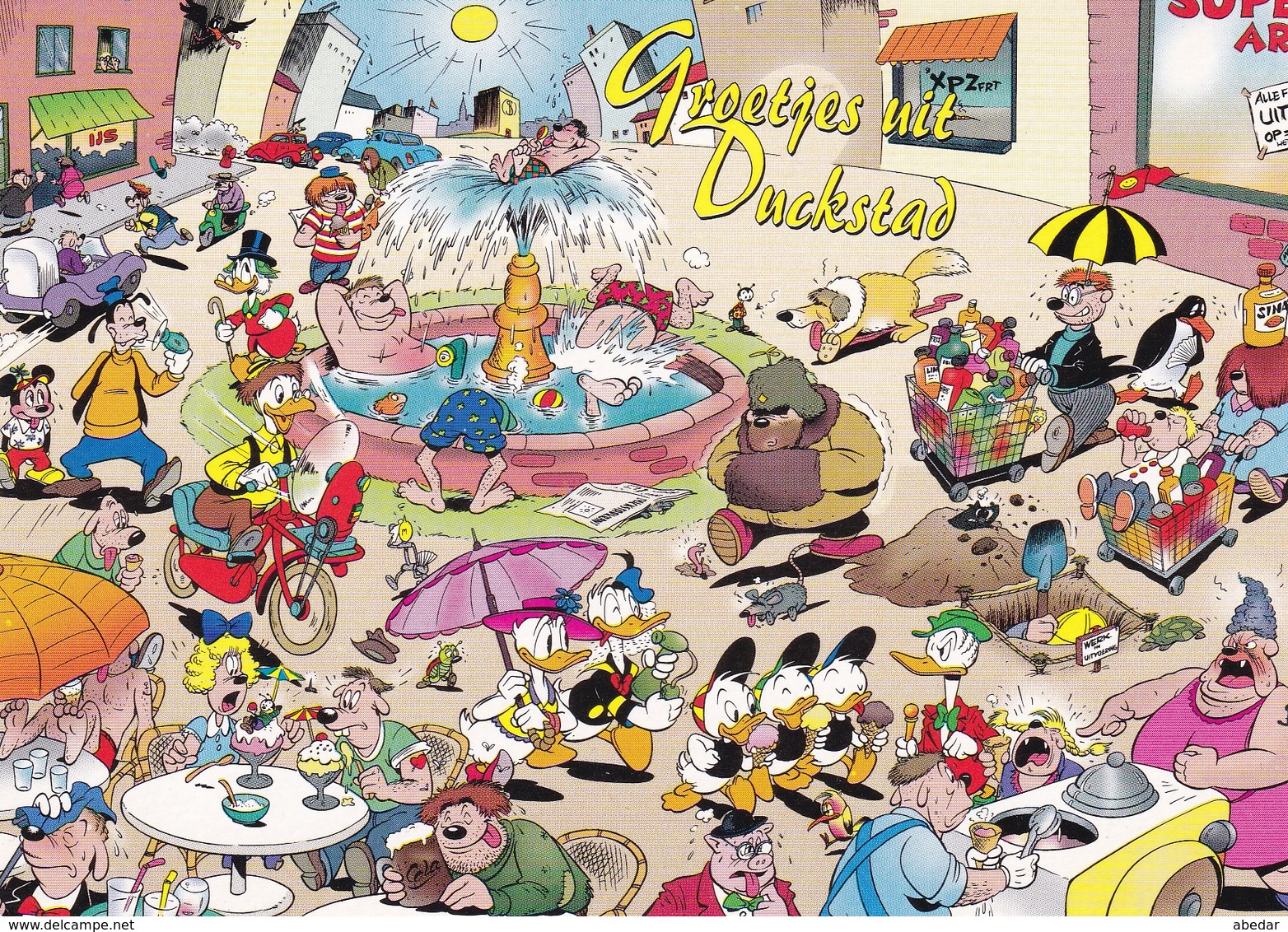 WALT DISNEY  Mickey Mouse Donald Duck  Modern Postcard - Autres & Non Classés