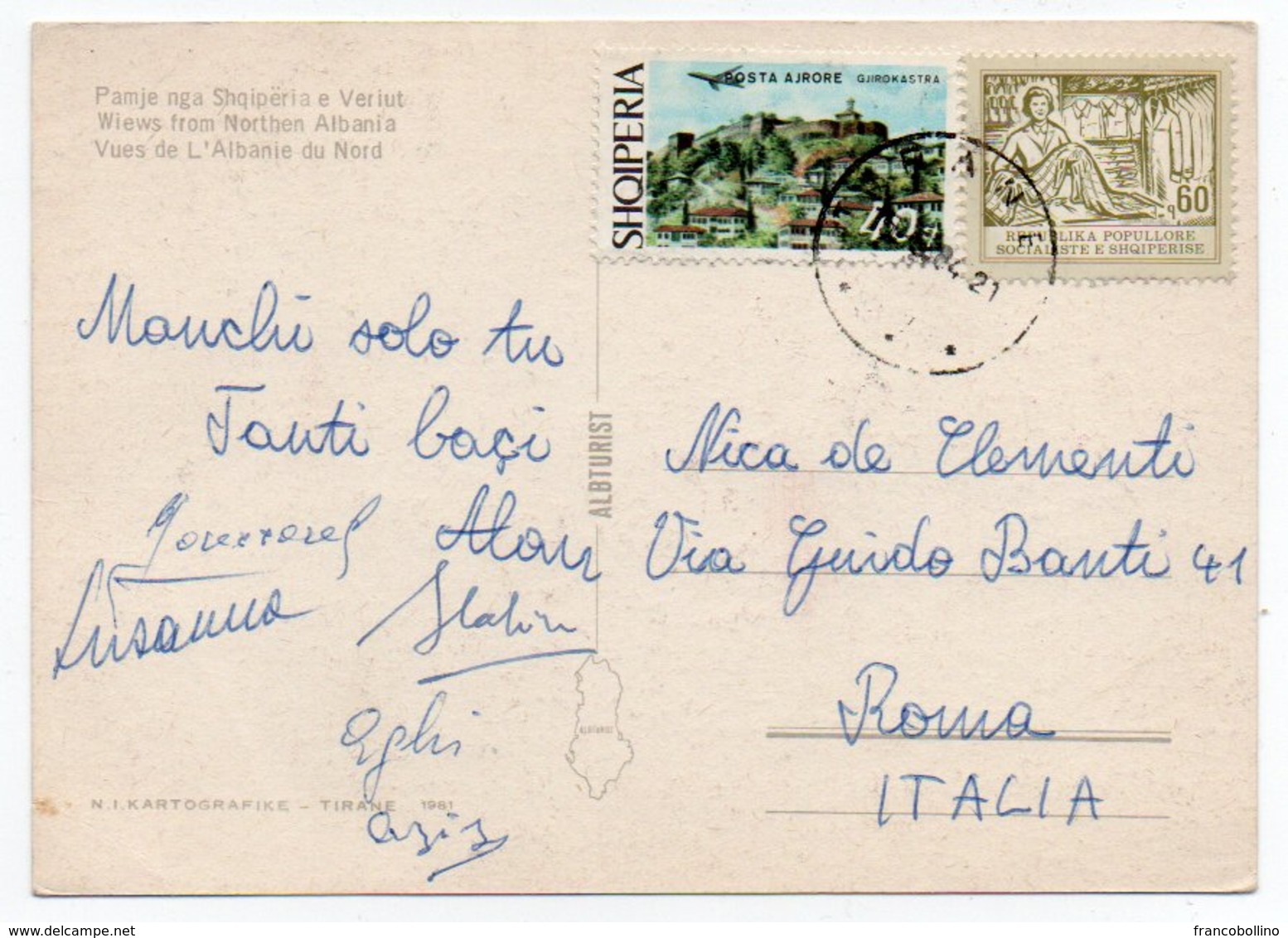 ALBANIA/SHQIPERIA - VIEWS FROM NORTHERN ALBANIA / THEMATIC AIR MAIL STAMP - Albania