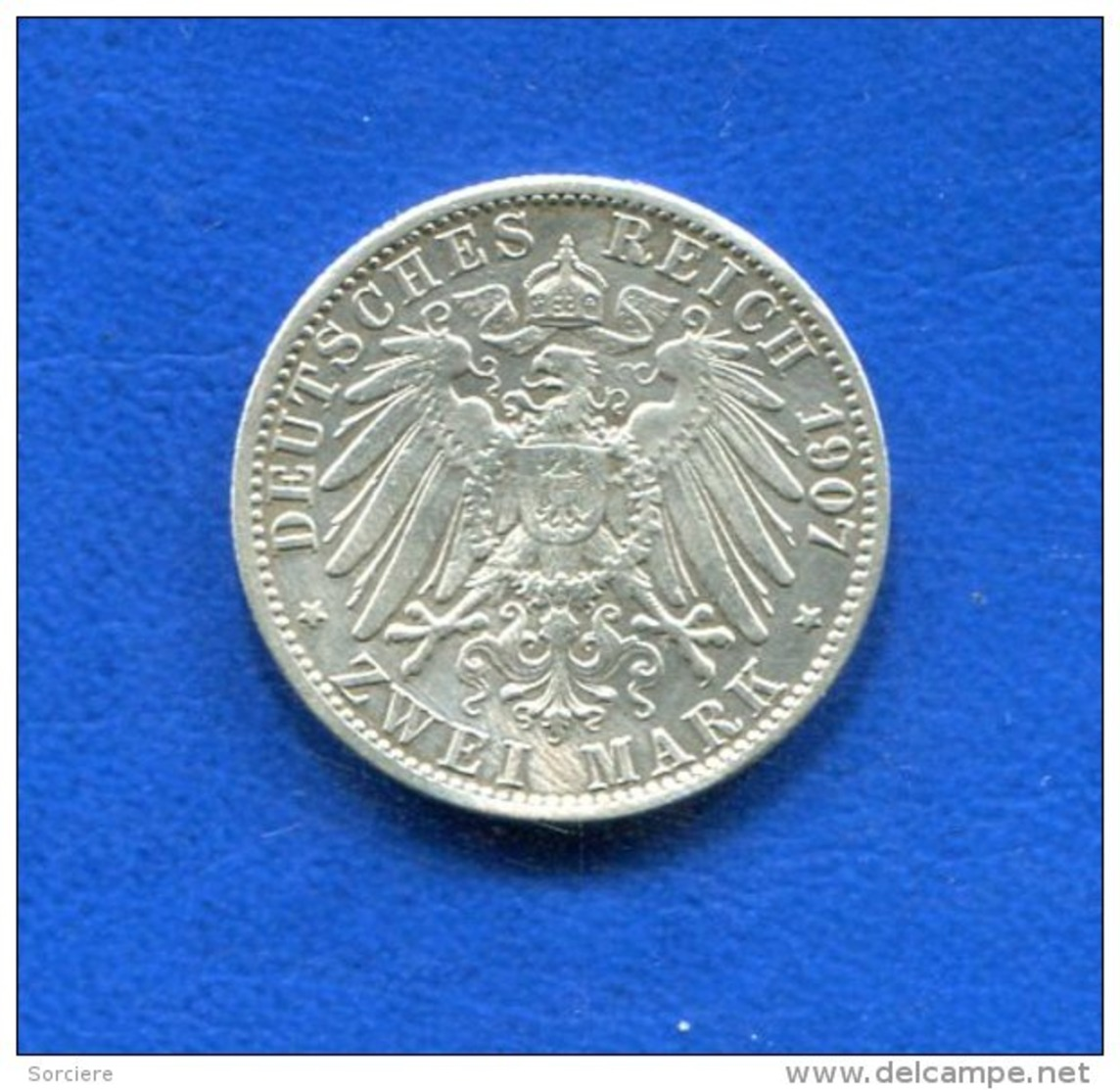 Allemagne  2  Mark  1907 - 2, 3 & 5 Mark Silver