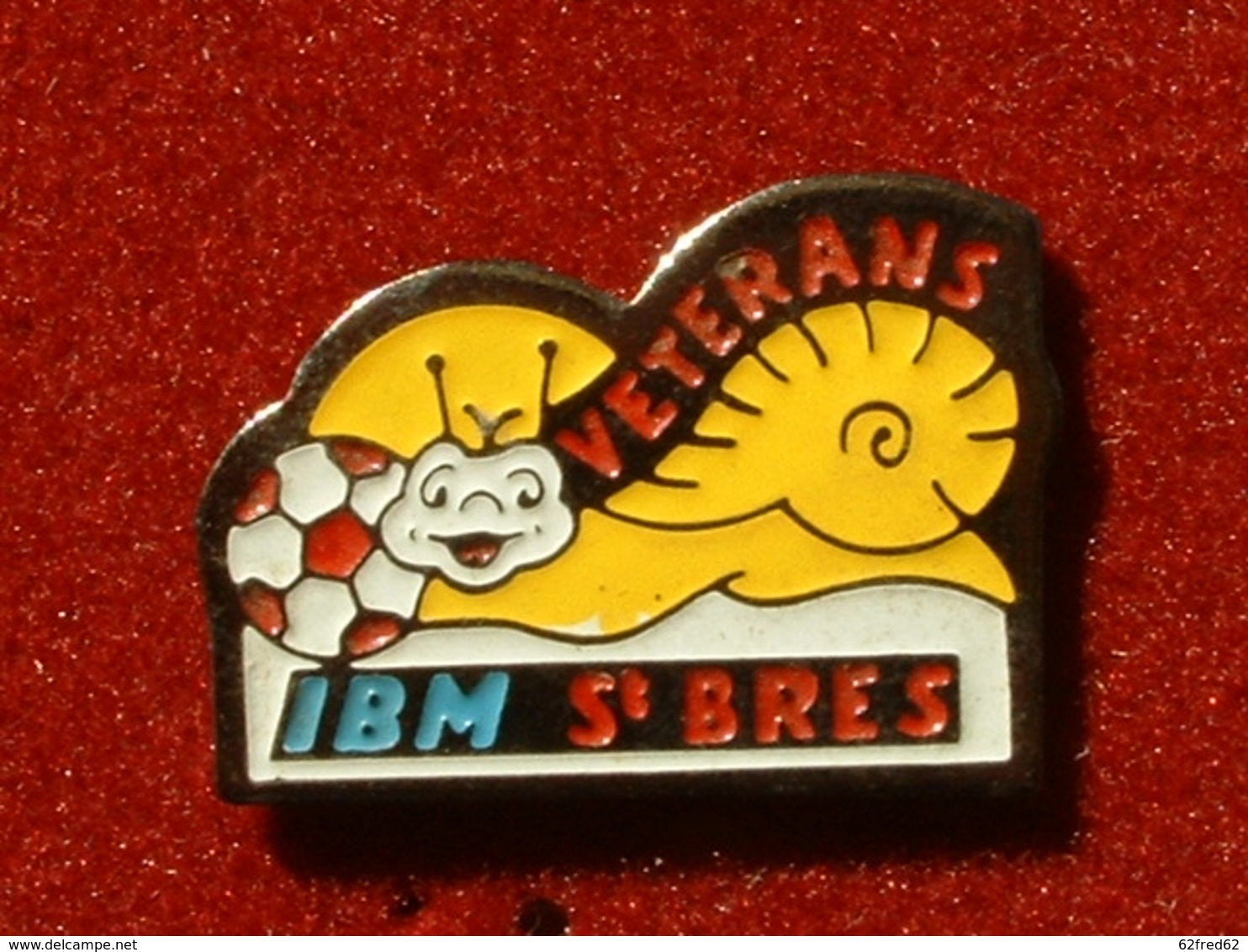 Pin's ESCARGOT - VETERANS IBM ST BRES FOOTBALL - Animaux