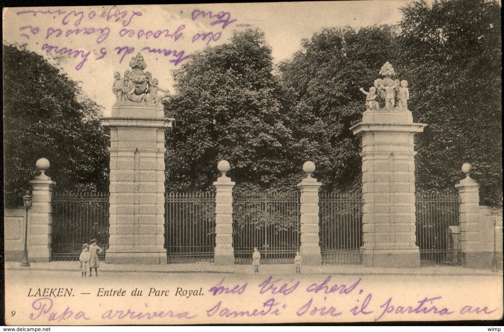 LAEKEN :Entrée Du Parc Royal - Laeken