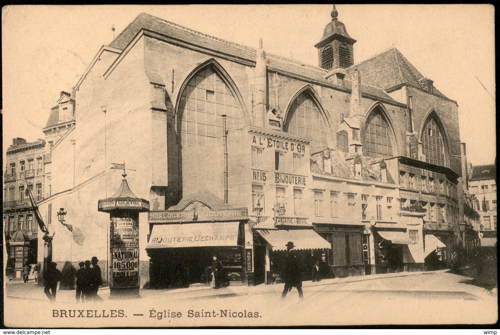 BRUXELLES :  Eglise St Nicolas - Marktpleinen, Pleinen
