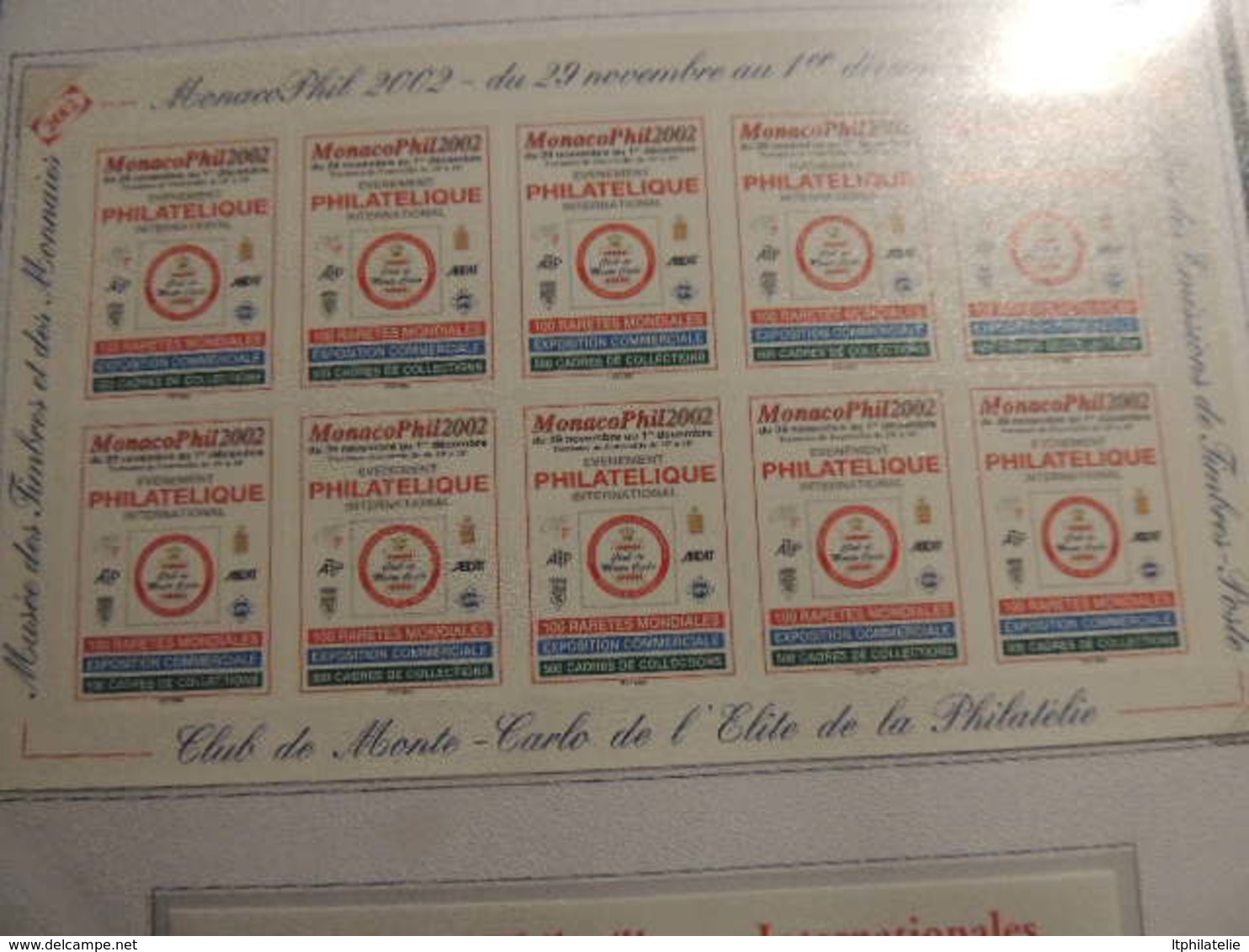 *AFFAIRE" COLLECTIO MONACO     2001 A 2004   TIMBRES NEUFS BLOCS FORTE FACIALE EURO  DANS CLASSEUR 30 PAGES