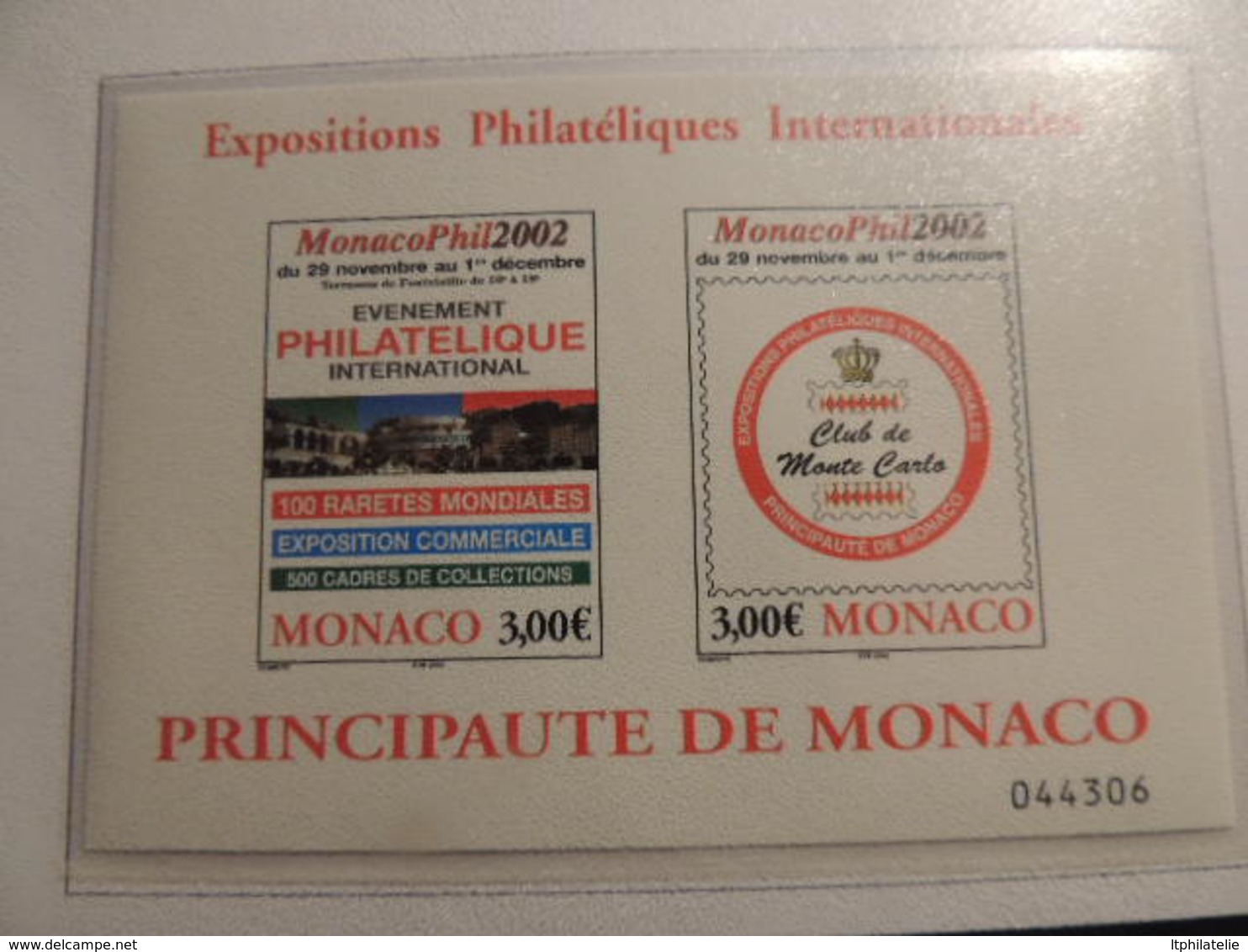 *AFFAIRE" COLLECTIO MONACO     2001 A 2004   TIMBRES NEUFS BLOCS FORTE FACIALE EURO  DANS CLASSEUR 30 PAGES