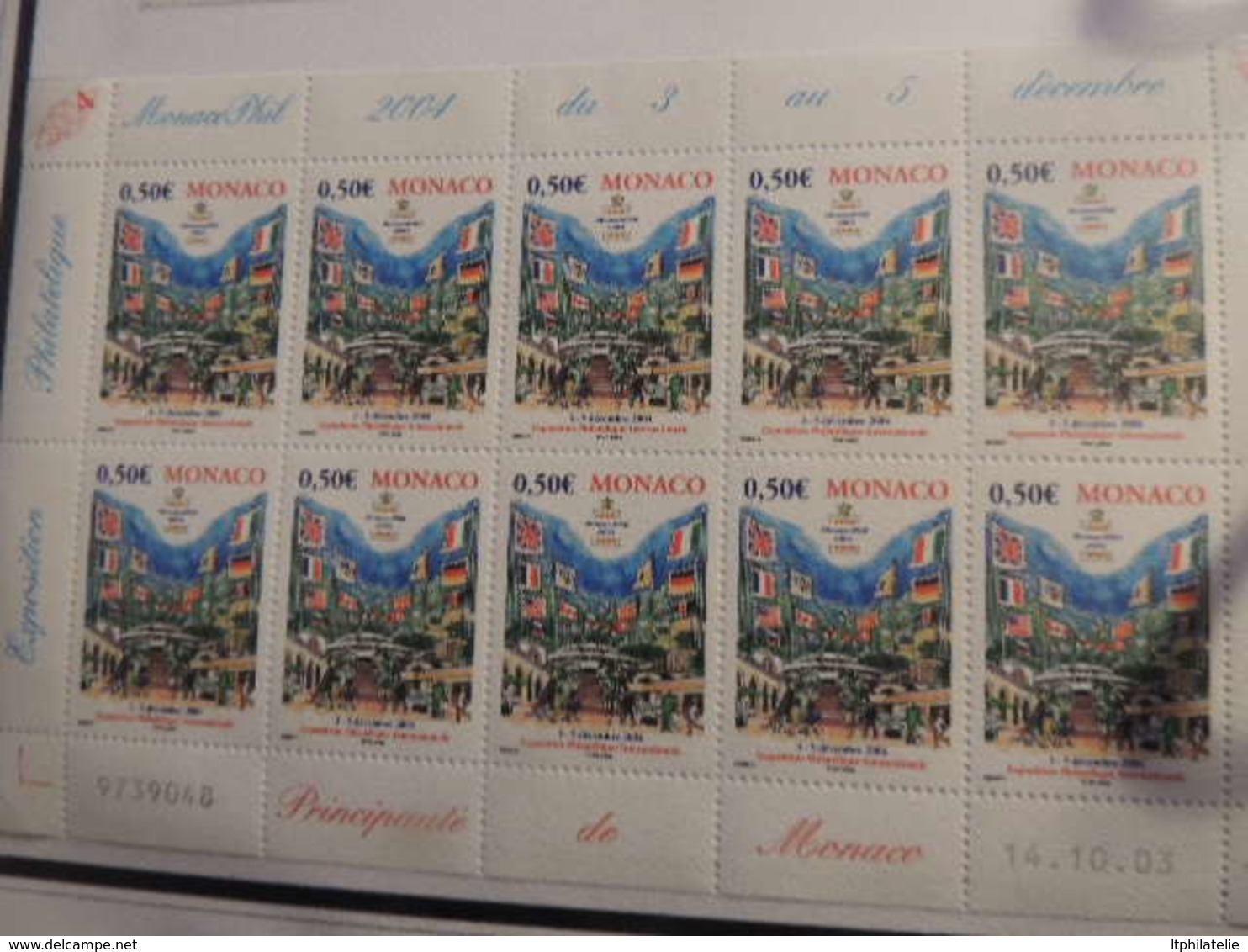 *AFFAIRE" COLLECTIO MONACO     2001 A 2004   TIMBRES NEUFS BLOCS FORTE FACIALE EURO  DANS CLASSEUR 30 PAGES