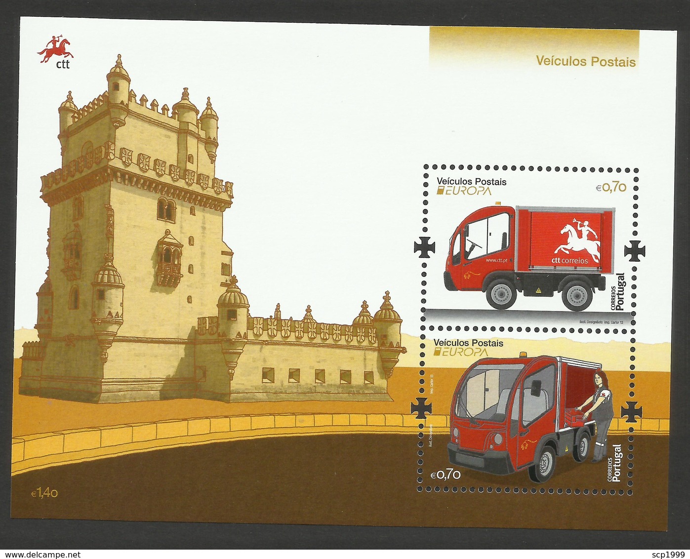 Portugal 2013 - Europa CEPT Portugal, Postal Transports S/S MNH - Unused Stamps