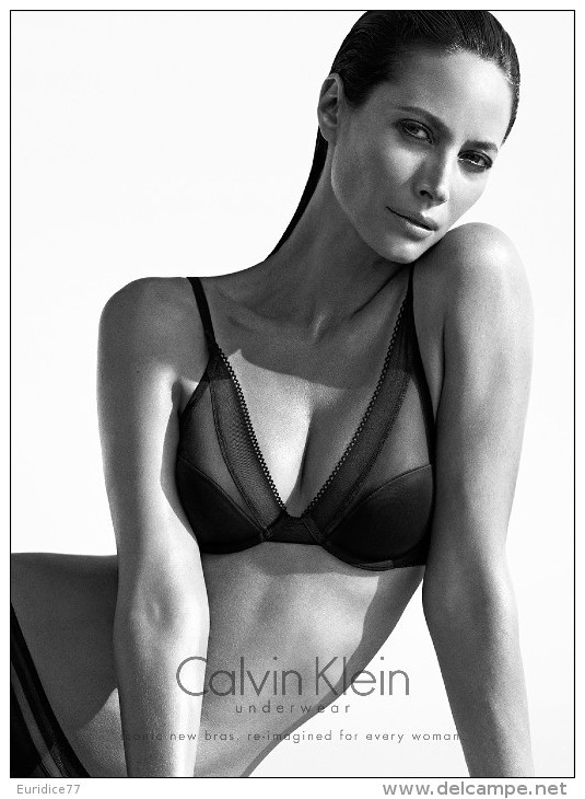 CALVIN KLEIN Advertising Postcad Sexy Girl/sexy Man - Size 15x10 Cm. Aprox. - Reclame