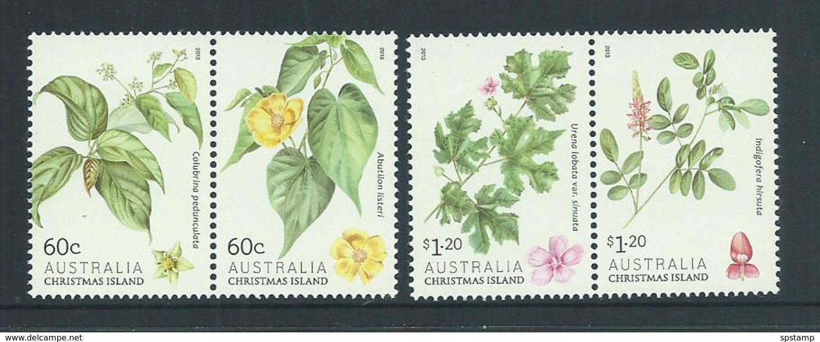 Christmas Island 2013 Flowering Shrubs Set Of 4 MNH - Christmas Island