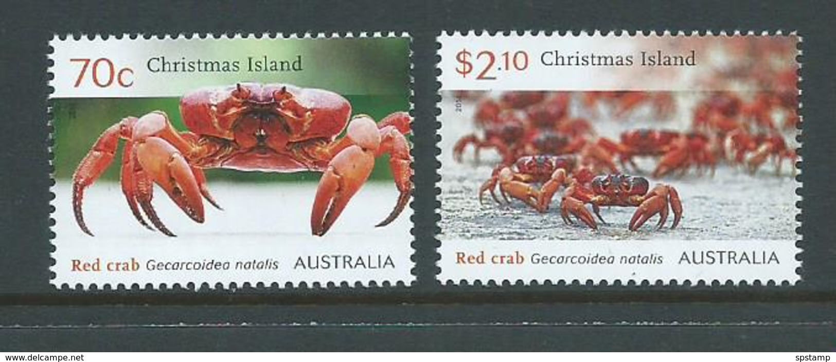 Christmas Island 2014 Red Crab Set Of 2  MNH - Christmas Island