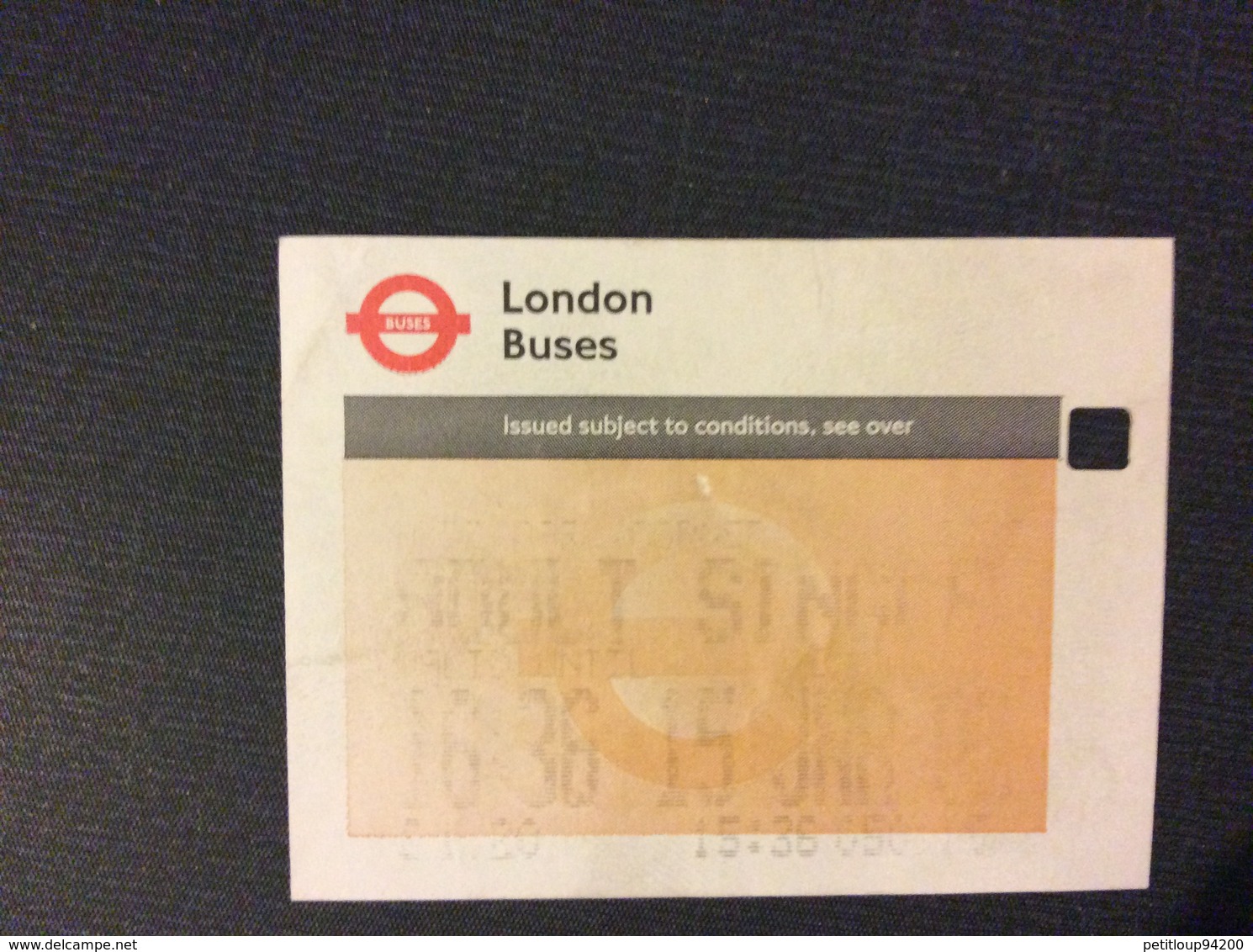 TICKET LONDON BUS - Europe