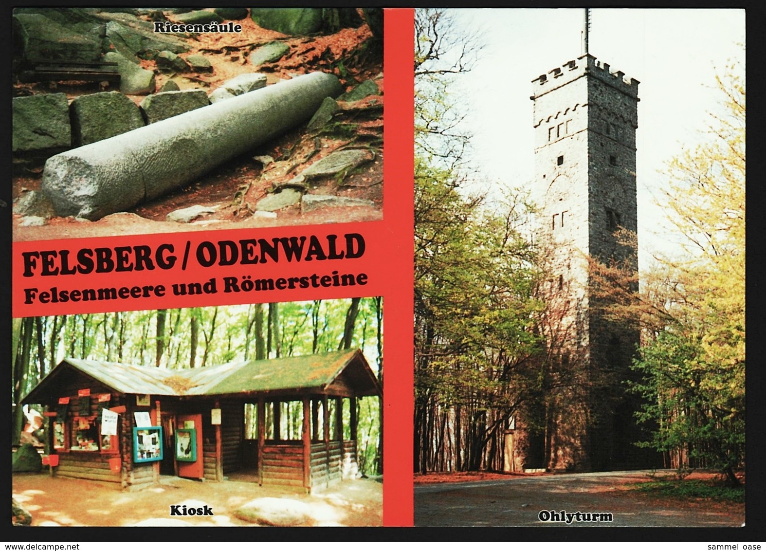 Felsenmeer / Römersteine Im Odenwald  -  Auf Dem Felsberg  -  Riesensäule  -  Mehrbild-Ansichtskarte Ca.1975   (10089) - Odenwald