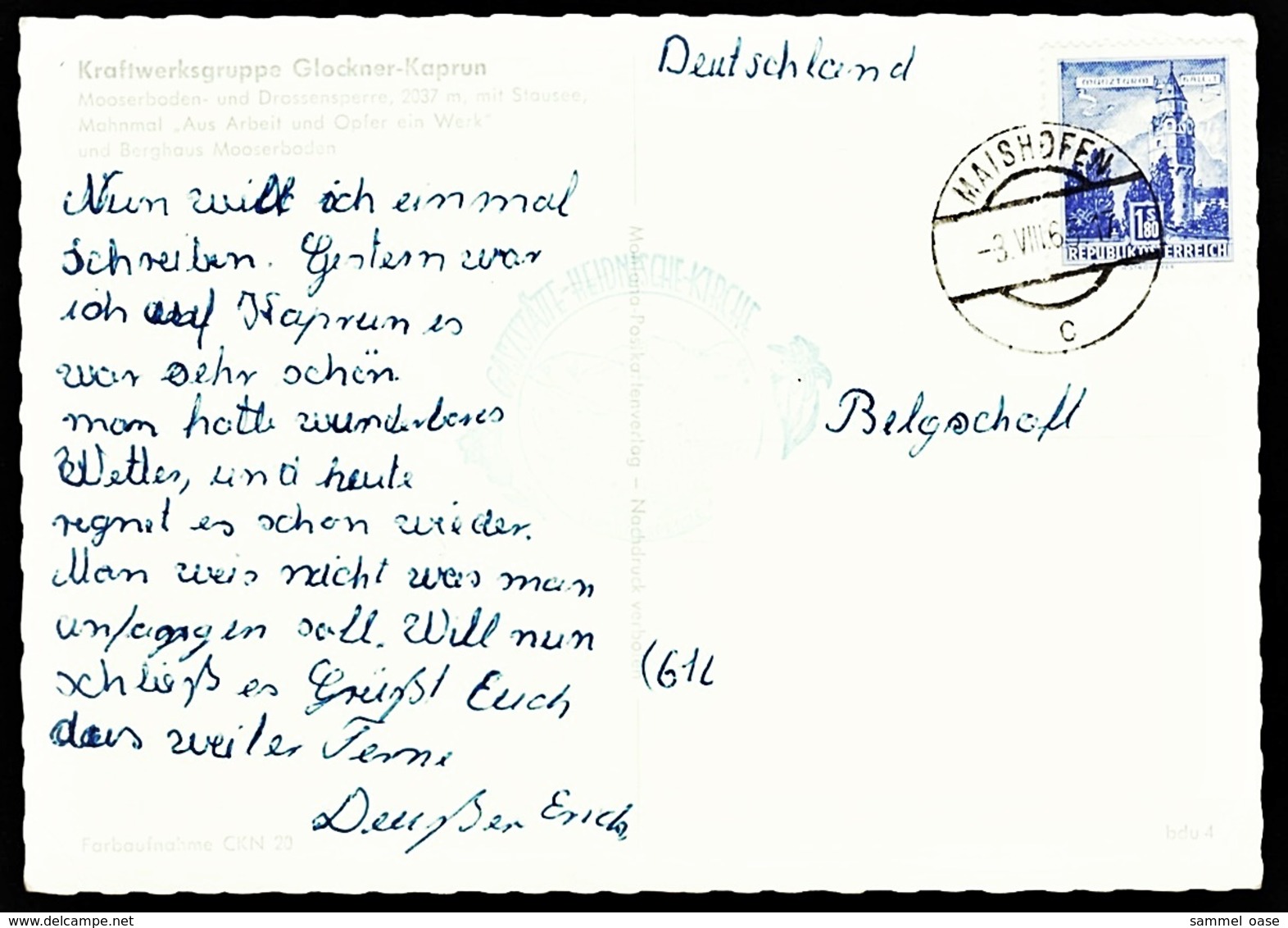 Glockner-Kaprun  -  Kraftwerksgruppe  -  Ansichtskarte Ca. 1963    (10122) - Kaprun