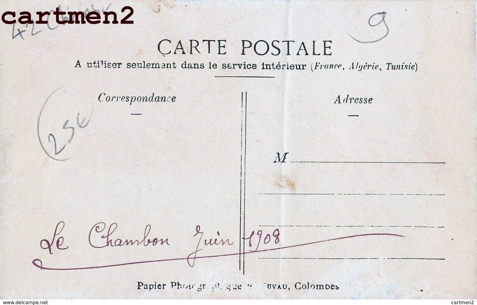 CARTE PHOTO 1908 : LE CHAMBON-FEUGEROLLES ECOLIERE COLLEGE LYCEE INTERNAT 42 LOIRE - Le Chambon Feugerolles