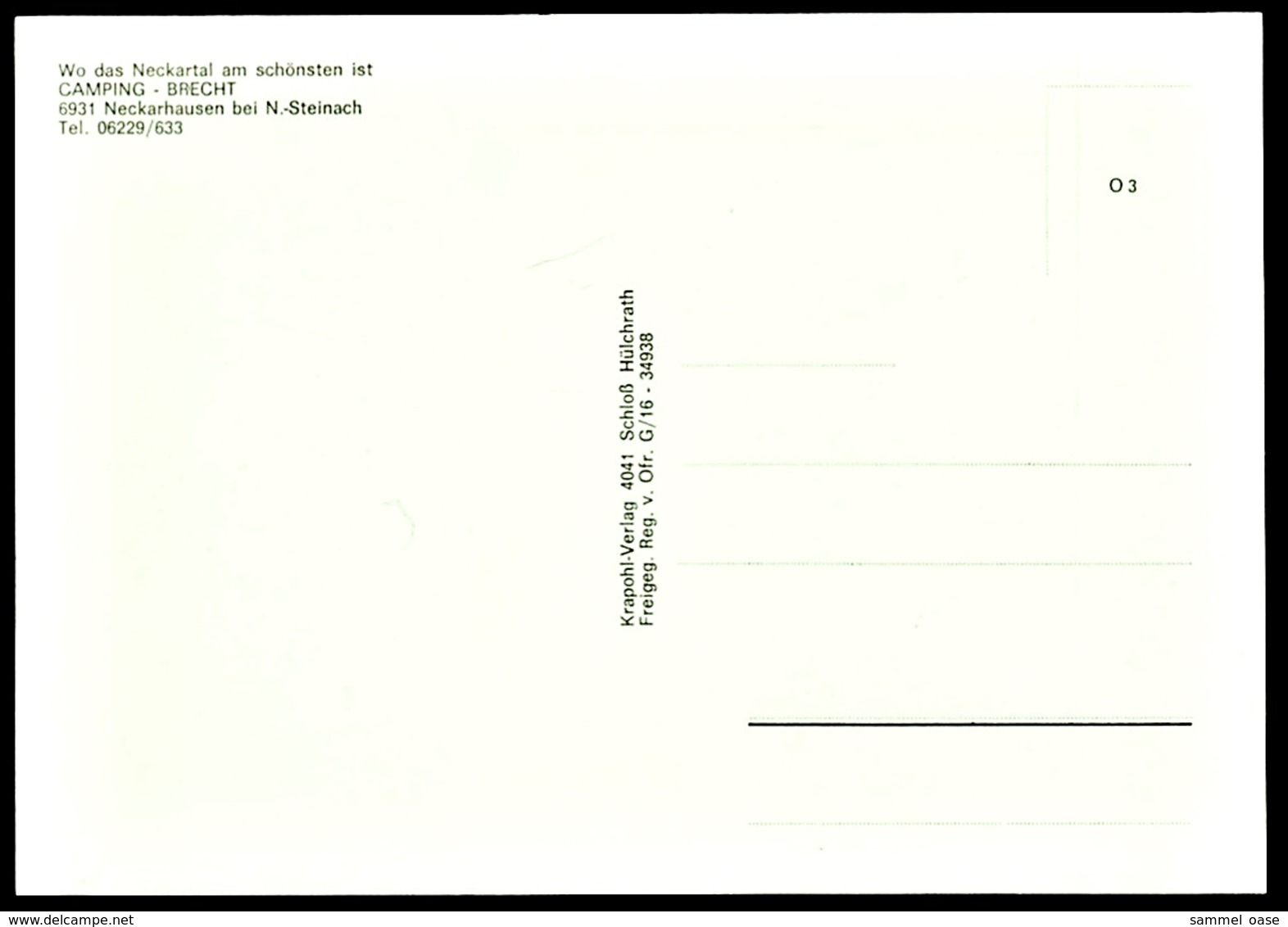 Neckarhausen Bei N.-Steinach  - Camping Brecht  -  Luftbild  -  Ansichtskarte 1975  (10046) - Ladenburg