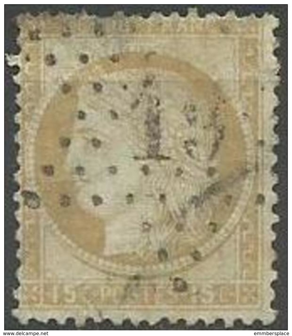 France - 1873 Ceres 15c Bister Used    Mi 53   Sc 61 - 1871-1875 Ceres