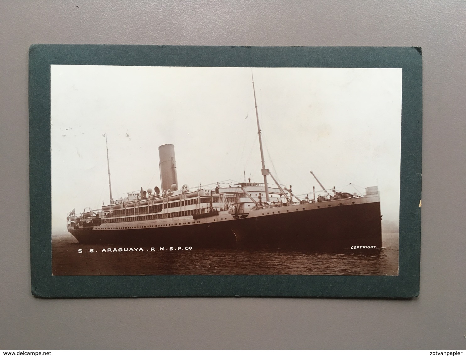 ARAGUAYA S.S. - RMSP - Original Photo 1909 - Passagiersschepen