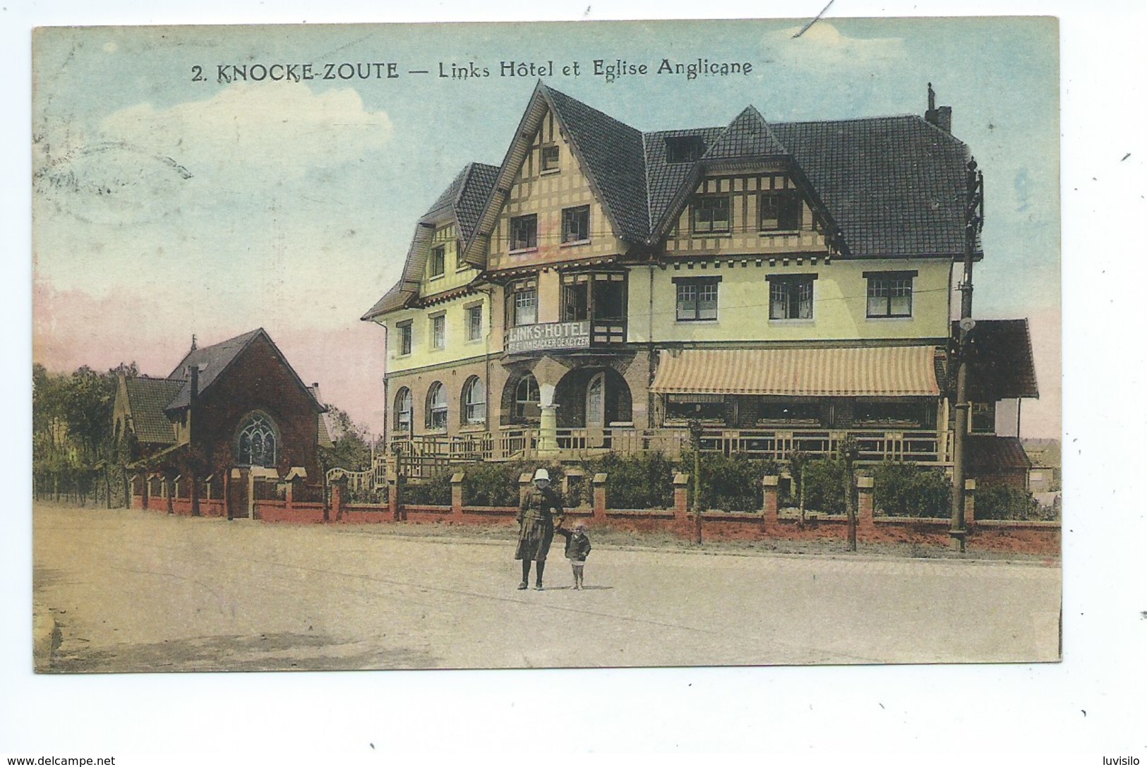 Knokke Links Hôtel Et Eglise Anglicane - Knokke