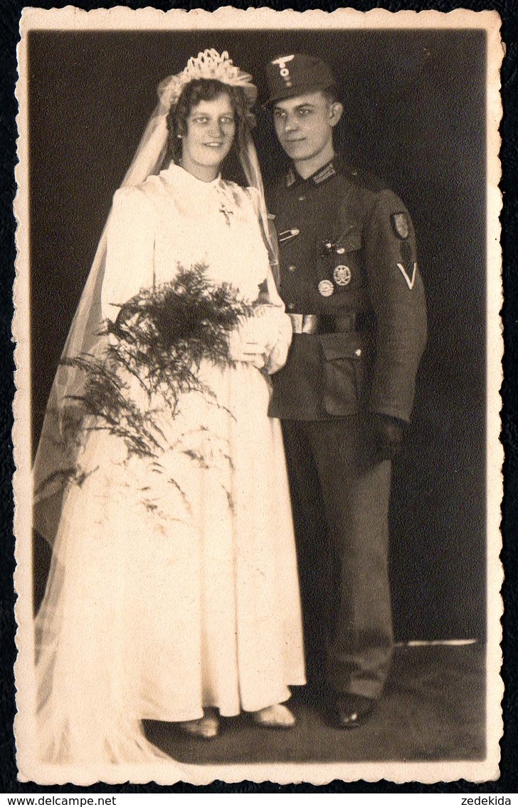 2212 - Soldat Offizier Uniform Abzeichen Orden Medaille - Kokarde - Hochzeit - Foto Zielinsky Nürnberg - Uniformi